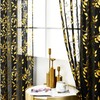 Sutuo Home Black Sheer Curtains 84 Inches Long 2 Panels