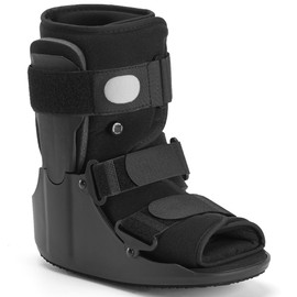 Air Walking Boot for Broken Foot Fracture Boot for Sprained Ankle Short Foot Boot Fit Left and Right Feet, Black, Large