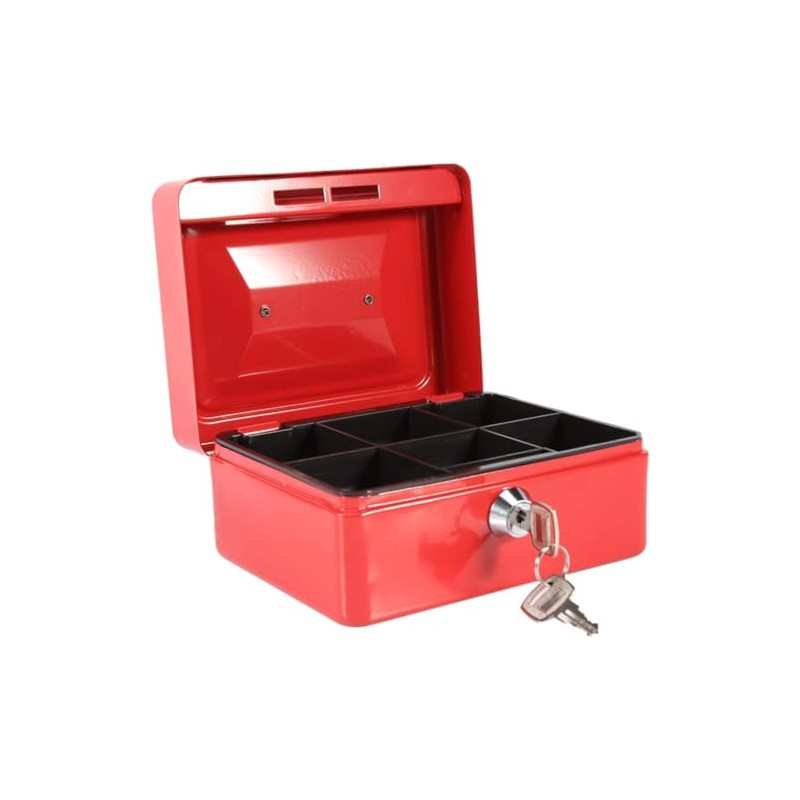 Kippen 10032R1 Cash Box with Coin Compartment Red 150 x