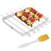 BBQ Skewers Stainless Steel Kebab Rack, 6 Kebab Skewers with