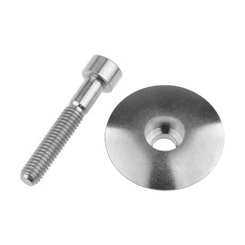 Wanyifa 1 1/8" Titanium Headset Stem Top Cap with M6x35mm Bolt