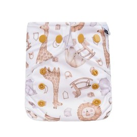 avo+cado Cosy Cloth Nappy Cover for Newborns 3-7 kg - Washable, Leak-Proof with Fleece and Double Leg Cuffs - Compatible with Prefolds, Bamboo Inserts and Muslin Nappies (Children's Room)