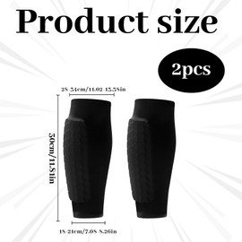 Soccer Shin Pads, 2pcs Shin Guards Soccer, Shin Defender Guards, Football ShinPads for Adult, Calf Compression Sleeve with Honeycomb Pad, Support for Football Baseball Taekwondo Boxing
