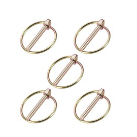 sourcing map 5 x Folding Plug with Ring - 4.5 mm x 36 mm Trailer Pins Assortment Kit for Boat Kayak Trailer Tractor Trolley Horsebox