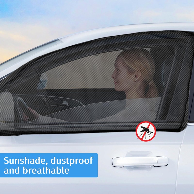 Pack of 2 Fly Screen Car Window, Car Window Mosquito