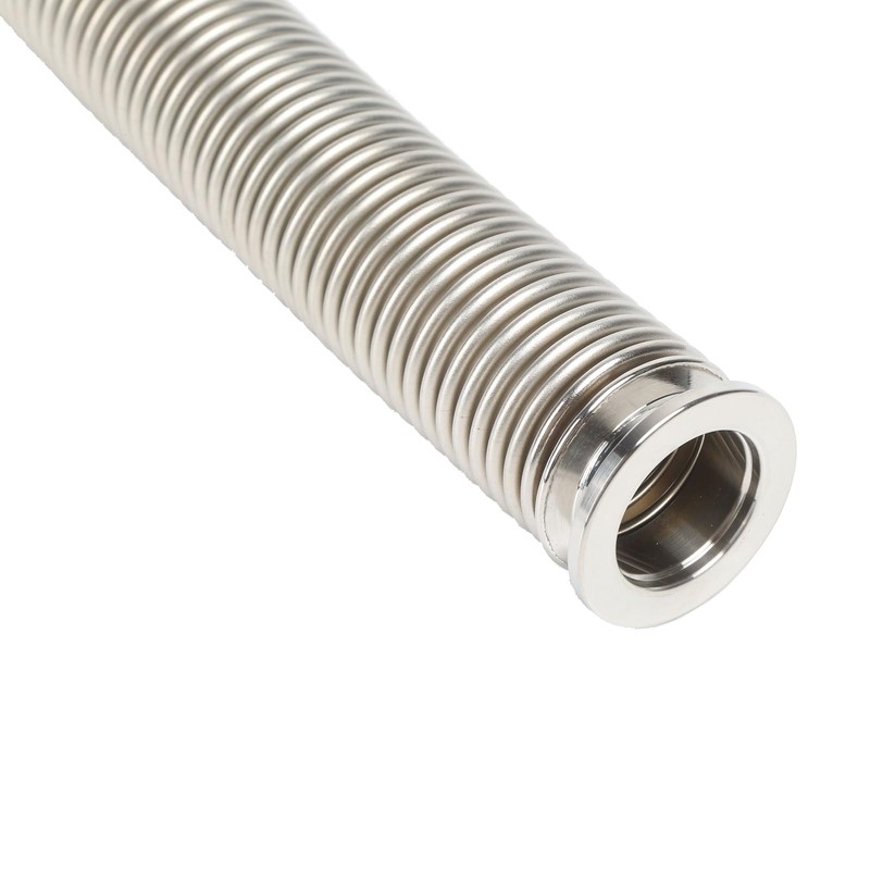 QMINOX SS304 KF25 Vacuum Corrugated Bellows Hose Set Length 200mm