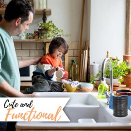 Autumn Alley Farmhouse Sponge Holder - Black Galvanized Kitchen Sponge Holder for Kitchen, Rustic Kitchen Accessories Farmhouse Style with SCRUB Label, Charm Country Kitchen Accessories Counter