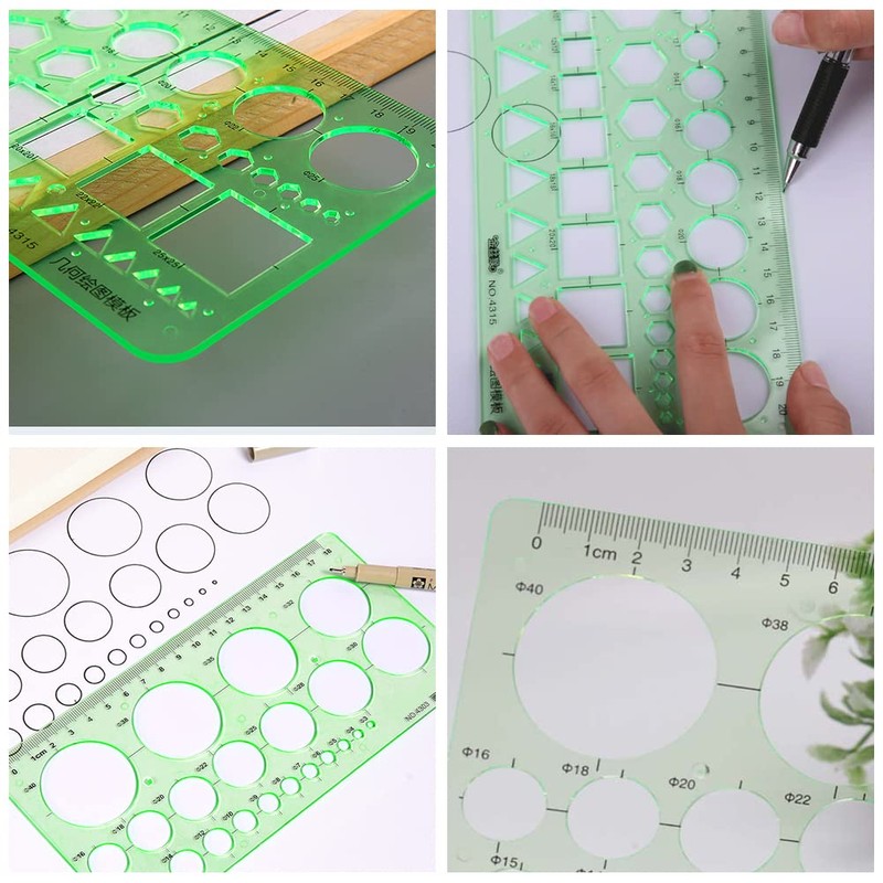 Drawing Stencil, Drawing Stencils, Drawing Ruler, Plastic Measuring Ruler, Stencils
