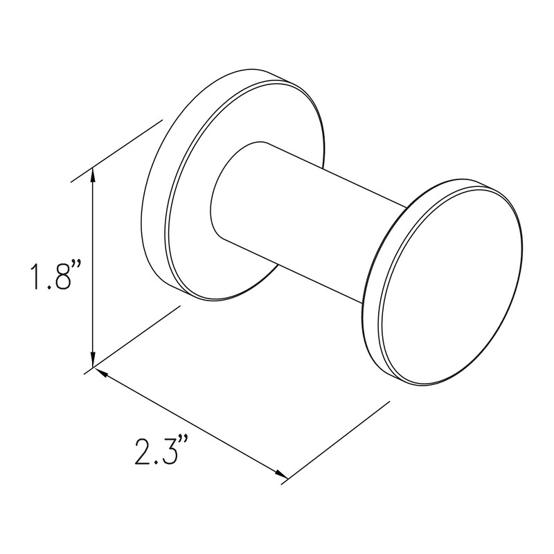 GINGER 4610/SN Kubic Robe Hook, Nickel-4610, Satin Nickel