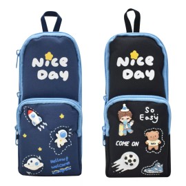 Lluvia Lapicera Nice Day Pack 2pz 3d Estampada 3 Cierres Lluvia Color Azul Marino/negro 3d Estampado