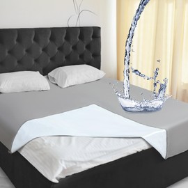 Tisancy Love Gray Waterproof Intimacy Blanket with Storage Bag for Bed, Polyester Splash Couple Throw Size 55'' x 78'' Lightweight Blanket Wedding Gift, Mattress Protector