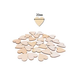 WELANE Unfinished Wooden Heart, 100 PCS Blank Love Shape Craft Slices for Crafting, Party Decoration (2cm/0.78in)