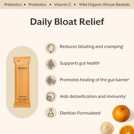 ProMix Nutrition Debloat Prebiotics and Probiotics with Baobab - Rich in Vitamin C, Bloating Relief, Immune Support - Orange - 30 Servings (Pack of 30)