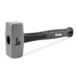 Titan 63243 3lb Drilling Hammer/Sledge Hammer, 11-Inch Fiberglass Handle