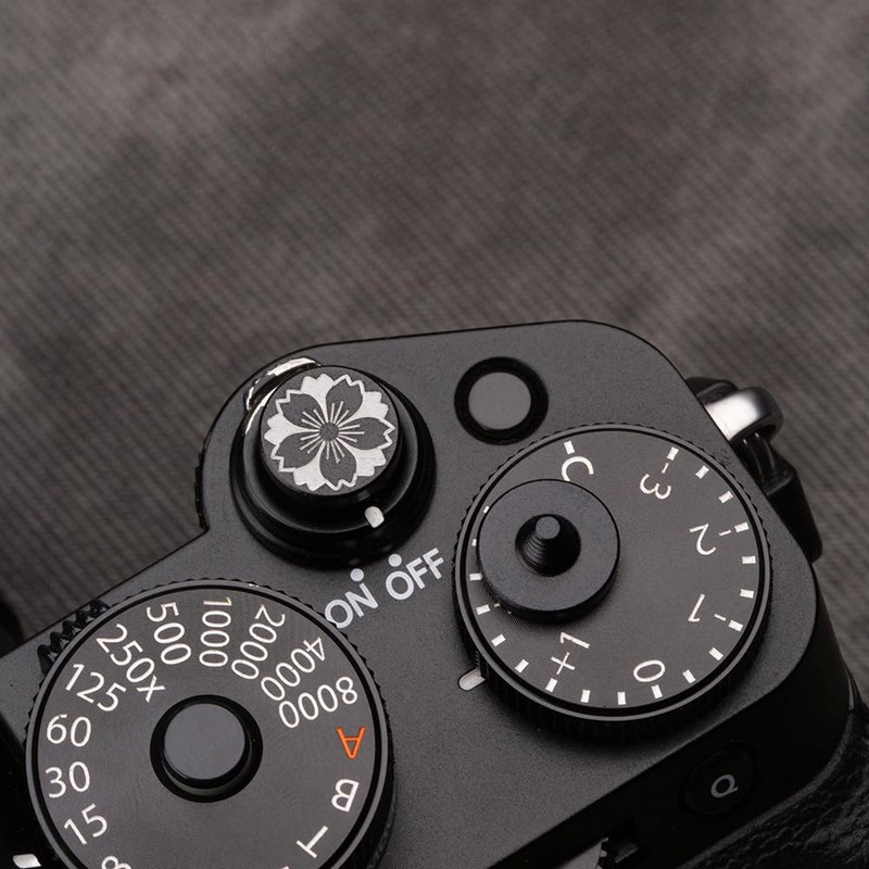 Camera Metal Hot Shoe Cover Shutter Buttons Protector for Fuji