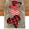 Artoid Mode Planken Love Heart Eucalyptus Valentine's Day Table Runner,