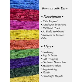 Maker's Craft - Hilo de seda de plátano reciclado de 100 gramos, 30 yardas para bricolaje colores clásico, tejer y ganchillo, macramé, fabricación y tejer joyas, hilo sostenible (rosa bebé)