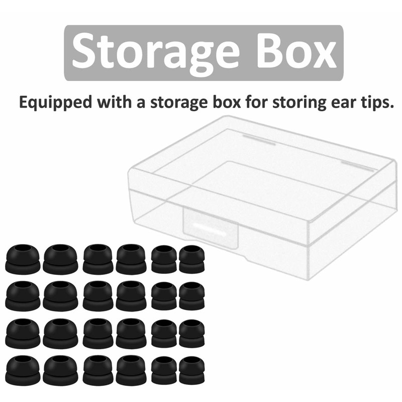 12 Pairs Double Flange Compatible with Beats Fit Pro Ear