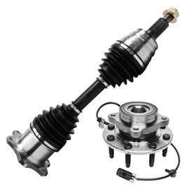 Detroit Axle - 4WD Front CV Axle Kit for Chevy GMC Silverado Sierra 1500HD 2500 HD 2500HD 3500, Avalanche Suburban Yukon XL 2500 Hummer H2, CV Axle Wheel Bearing Hub Assembly Replacement