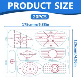 NHQZ 20 Stück Golf Impact Sticker,Golf Training Aufkleber,Golf Trainingshilfe,Golfzubehör,Wetterfestes Impact Tape für ganzjähriges Training um den Sweet Spot zu Treffen