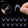 NMKL38 24pcs French Nail Line Stickers Reusable Silicone Pad Dual