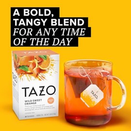 TAZO Wild Sweet Orange Tea Bags, Unsweetened Herbal Tea, Caffeine-Free, 120 Total Tea Bags (20ct - Pack of 6)