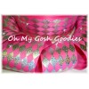 3" HOLOGRAM JESTER HOT PINK SILVER CHEER BLING GROSGRAIN RIBBON 4 TIC TOC BOW