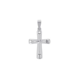 Amor 9206643 Unisex Pendant 925 Sterling Silver Cross Pendant 2.9 cm in Jewellery Gift Box, Sterling Silver, No Gemstone