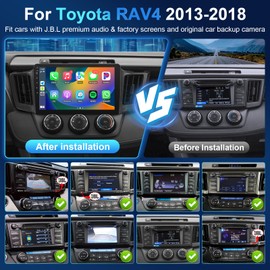 Leadfan Car Radio for Toyota RAV4 2013-2018 Stereo Compatible with JBL Audio Receiver Wireless CarPlay Android Auto, 9 Inch Touchscreen BT WiFi GPS Navigation Backup Camera MIC SWC Estereo 2+32G