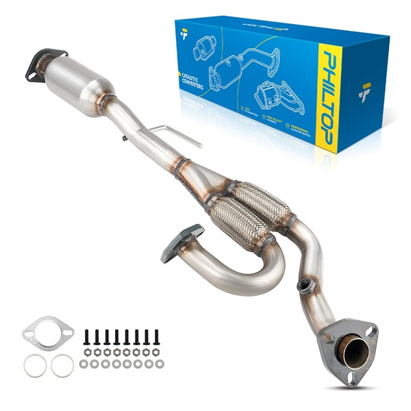 PHILTOP Rear Stainless Steel Catalytic Converter Kit Fit For Nissan