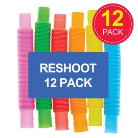 Baker Ross FN225 Pop Tube Fidget Toys - Pack of 12, Entertaining Fidget Toys for Kids Party Bags