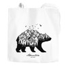 Autiga® Jute Bag Bear Mountains Adventure Cotton Bag Fabric Bag