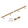DIYHD 6.6FT Indoor Staircase Handrail,Stainless Steel Bracket Wall Mount Hand
