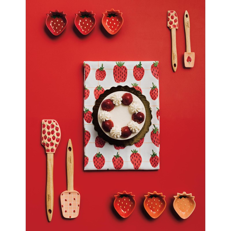 Jubilee Danica Kitchen Cloth Towel, Berry Printed Cotton, 18 x