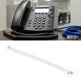 EMSea 4 Pieces 3 Inch RJ11 6P4C Male to Male Short Telephone Cable Line Telephone Cable