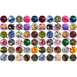 Crafting Mania LLC 60 Precut 1" CAMOUFLAGE Bottle cap Images Set A