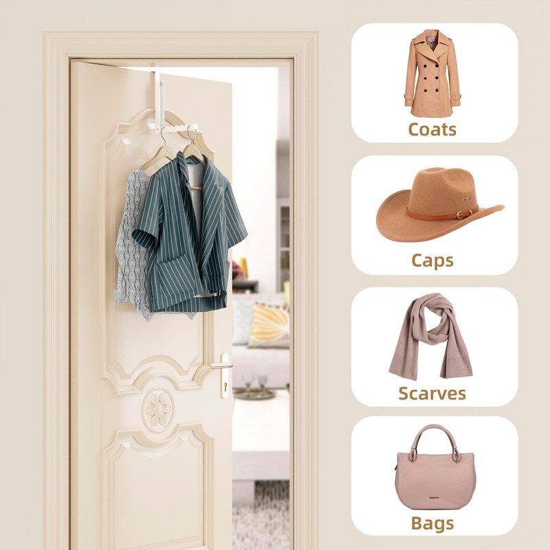 ZMBESUP Over The Door Hanger Folding Clothes Drying Rack, Folding