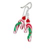 Candy Cane Christmas Earrings Sterling Silver