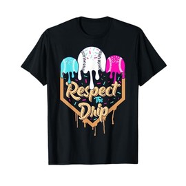 Baseball Drip Boys Ice Cream Waffle Home Plate Respect Drip T-Shirt