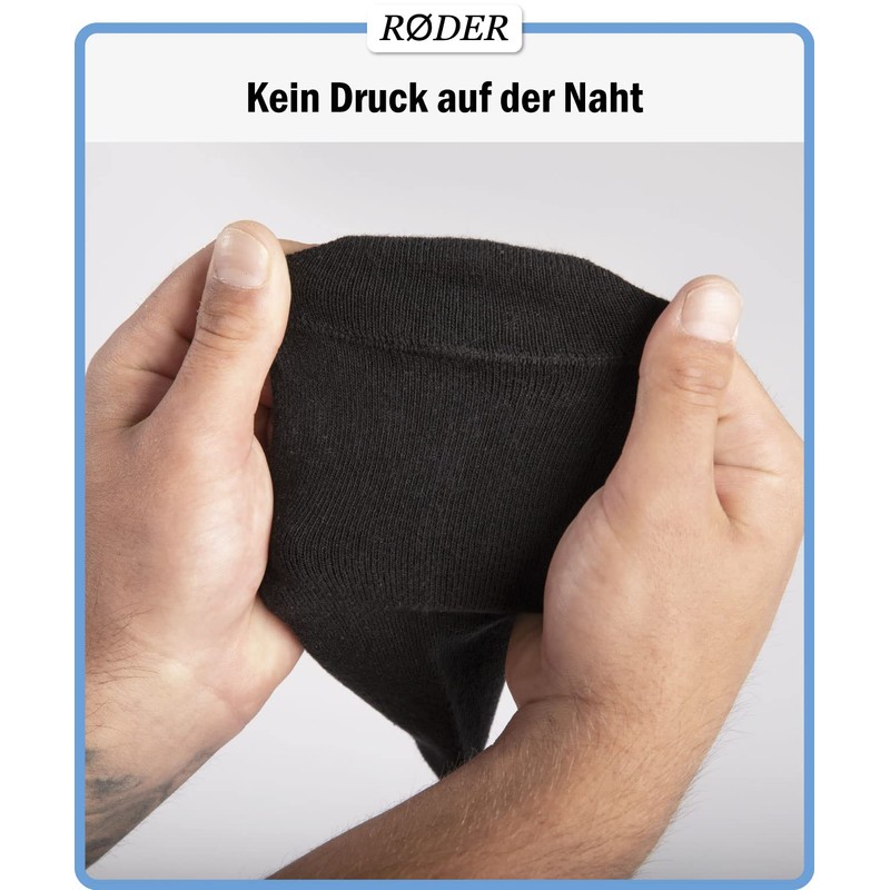 RØDER Premium Business Socken Herren 9er Pack Elastische, bequeme schwarze
