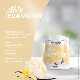 Best Body Nutrition - Holy Flavour - Flavour Powder - Vanilla - 90 g Tin - Aroma Powder for Refining Food and Drinks with Vanilla Flavour