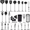 BESTZMWK Kitchen Utensil Set-Silicone Cooking Utensils-33 Kitchen Gadgets & Spoons