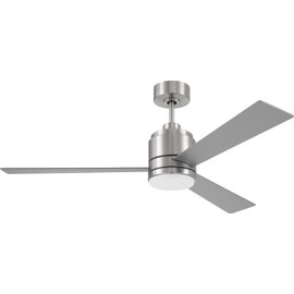 Craftmade MCY52BNK3 Mccoy 52" Ceiling Fan with LED Lights & Wall Control, Brushed Polished Nickel