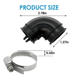 Dishwasher Circulation Pump to Sump Elbow Hose Kit, Fit for GE Dishwasher Replace WD24X33918 AP7219295 4983108 28877182 Elbow Hoses, Includes 2PC Clamps and 1PCS screwdriver