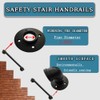 Handrail Wall,Stair Railing Indoor, 5FT Pipe Railing, Metal Staircase Handrail,Black