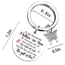 XzmaaoX Mother In Law Gifts From Daughter Son In Law Mother In Law Birthday Gifts Best Mother In Law Gifts Mother Of The Bride Groom Keychain Unique Future Mother-In-Law Mothers Day Gifts