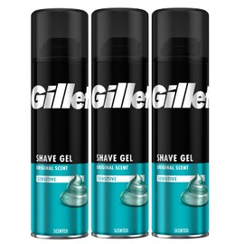 Sensitive Shaving Gel for Men, Original Scent, 3-Pack – Smooth Shave Gel for Sensitive Skin, Shaving Kit for Men Essentials, Shaving Set for Men Comfort