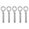 DTGN M6 x 70 Expansion Eye Bolts - 5Pack - Good for Concrete Dry Brick Block Walls - 304 Stainless Steel Eye Bolts Fastener - Silver