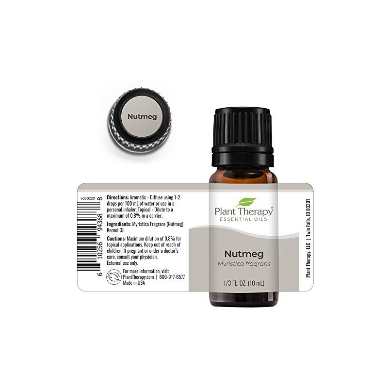 Plant Therapy Nutmeg Essential Oil 10 mL (1/3 oz) 100%