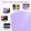Adrattnay Purple Acrylic Sheets 1/8 Thick, 5Pcs 6 x 6in